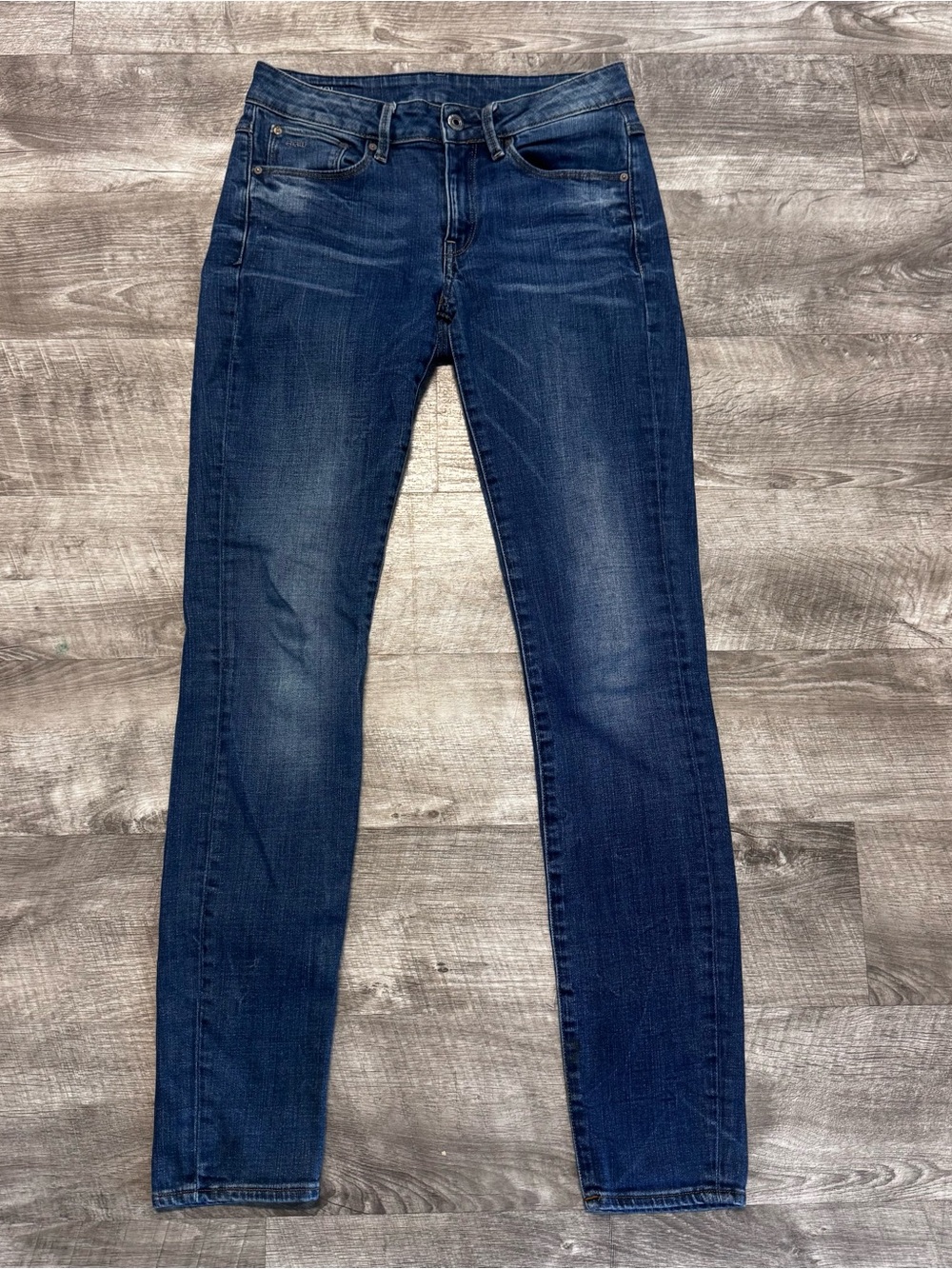 GStar Raw 3301 High Rise Skinny Denim Jeans Medium Wash Womens Sz. 27x32